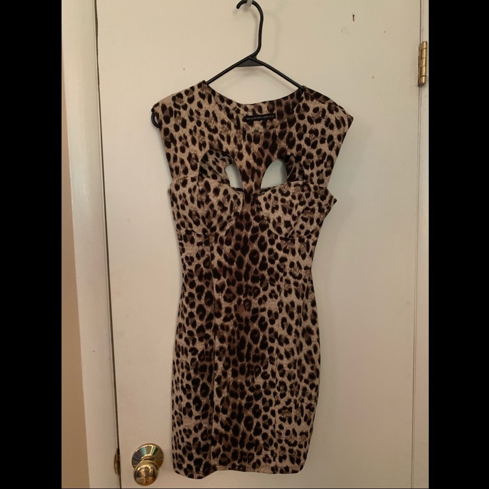 Leopard print Fitted Dress